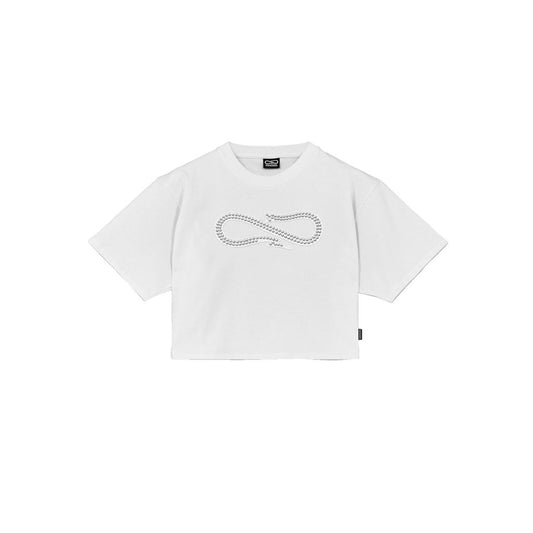 PROPAGANDA WOMAN LOGO STUDS T-SHIRT WHITE