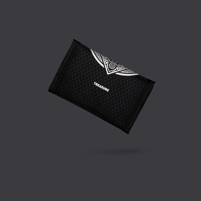 DOLLY NOIRE REFLECTIVE WALLET BLACK