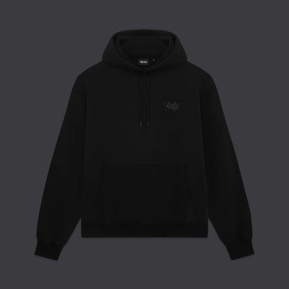 DOLLY NOIRE BRUSHSTROKE HOODIE BLACK