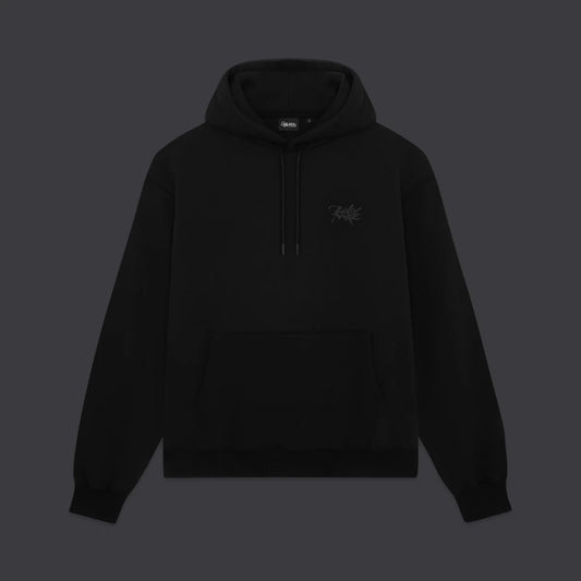 DOLLY NOIRE BRUSHSTROKE HOODIE BLACK