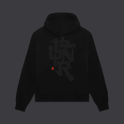 DOLLY NOIRE BRUSHSTROKE HOODIE BLACK