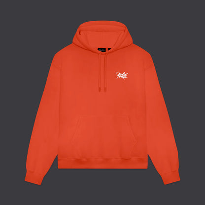 DOLLY NOIRE BRUSHSTROKE HOODIE BRIGHT RED