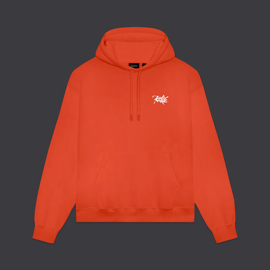 DOLLY NOIRE BRUSHSTROKE HOODIE BRIGHT RED