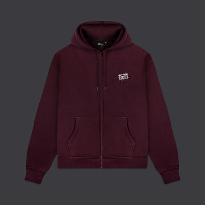 DOLLY NOIRE STAMP ZIP HOODIE PRUNE