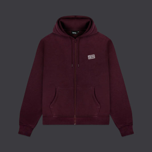 DOLLY NOIRE STAMP ZIP HOODIE PRUNE