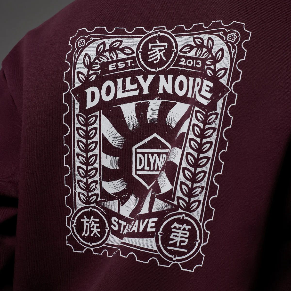 DOLLY NOIRE STAMP ZIP HOODIE PRUNE