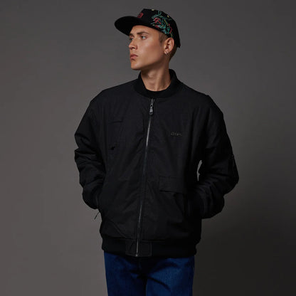 DOLLY NOIRE POKEMON RAYQUAZA PATTERN BOMBER BLACK