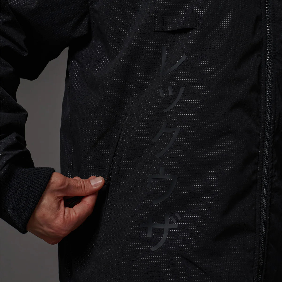 DOLLY NOIRE POKEMON RAYQUAZA PATTERN BOMBER BLACK