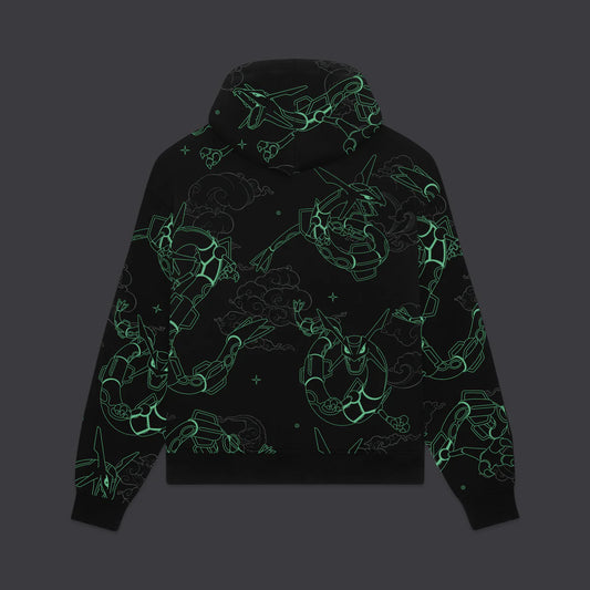 DOLLY NOIRE POKEMON RAYQUAZA PATTERN HOODIE