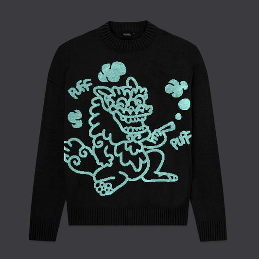 DOLLY NOIRE PUFF DRAGON SWEATER