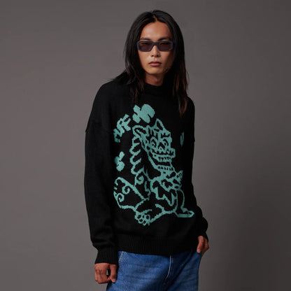 DOLLY NOIRE PUFF DRAGON SWEATER