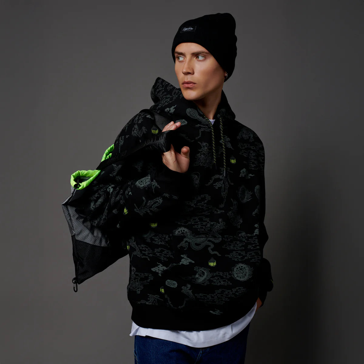 DOLLY NOIRE YOKAI PATTERN HOODIE