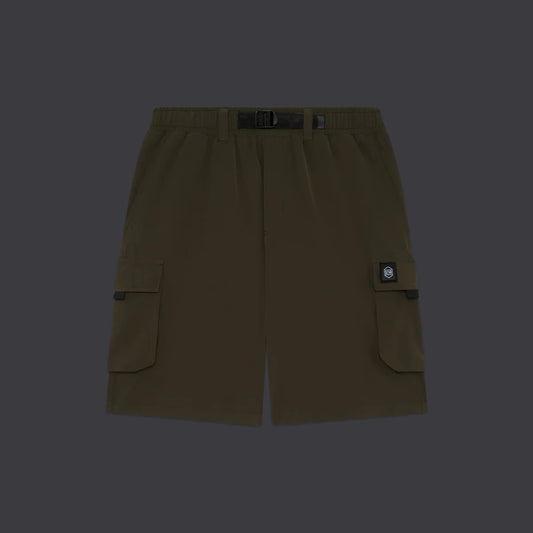 DOLLYNOIRE TECHNO CARGO SHORTS VERDE MILITARE
