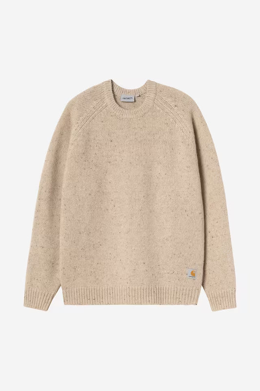 CARHARTT WIP ANGLISTIV SWEATER SPECKELD FLEUR DE SEL