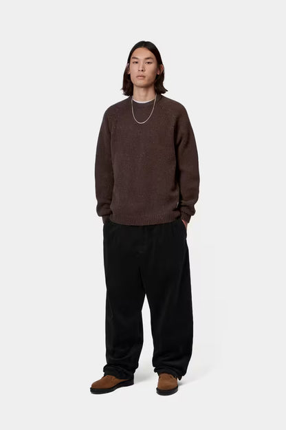 CARHARTT WIP ANGLISTIC SWEATER SPECKLED TOBACCO