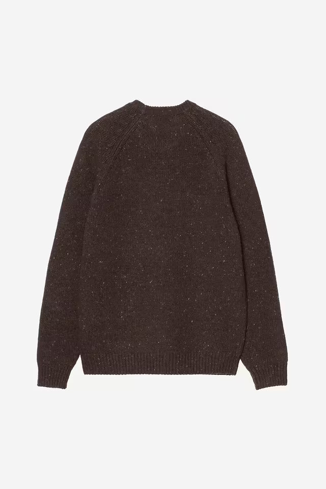 CARHARTT WIP ANGLISTIC SWEATER SPECKLED TOBACCO