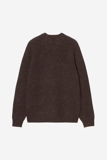 CARHARTT WIP ANGLISTIC SWEATER SPECKLED TOBACCO