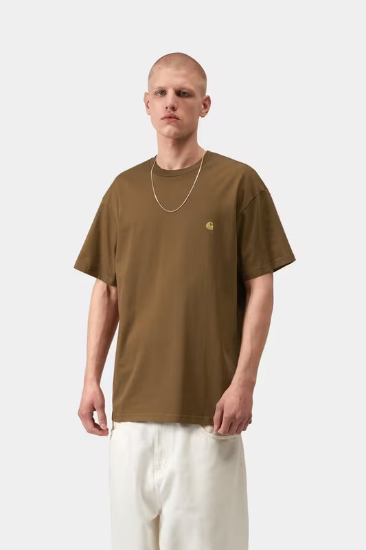 CARHARTT WIP CHASE T-SHIRT HAMILTON BROWN