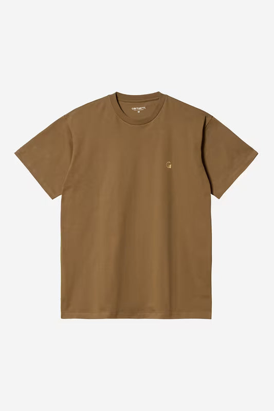 CARHARTT WIP CHASE T-SHIRT HAMILTON BROWN