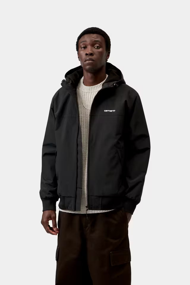 CARHARTT WIP HOODED SAIL JACKET BLACK