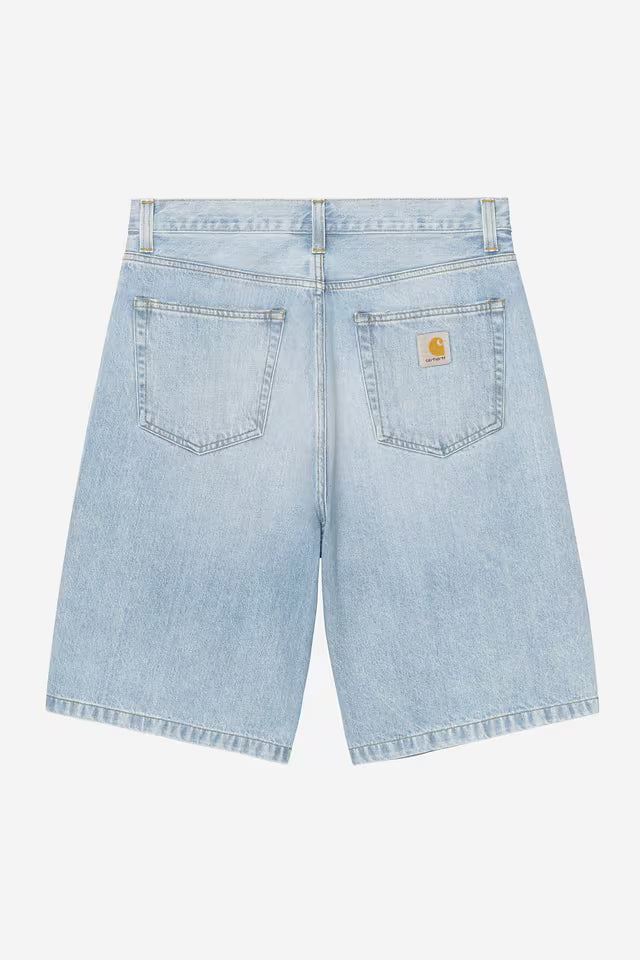 CARHARTT WIP LANDON SHORT BLUE HEAVY WORM BLEACHED