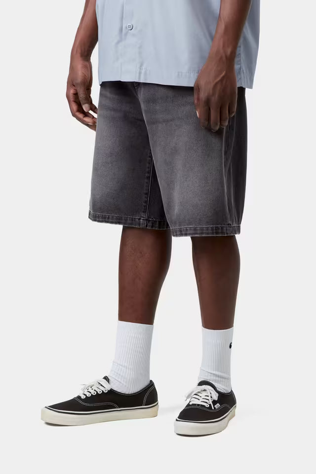 CARHARTT WIP LANDON SHORT BLACK STONE WASHED