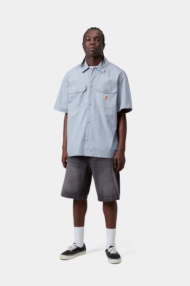CARHARTT WIP LANDON SHORT BLACK STONE WASHED