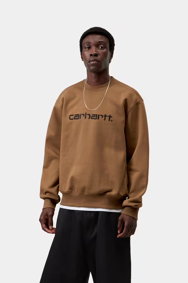 CARHARTT WIP CARHARTT SWEAT H BROWN/BLACK