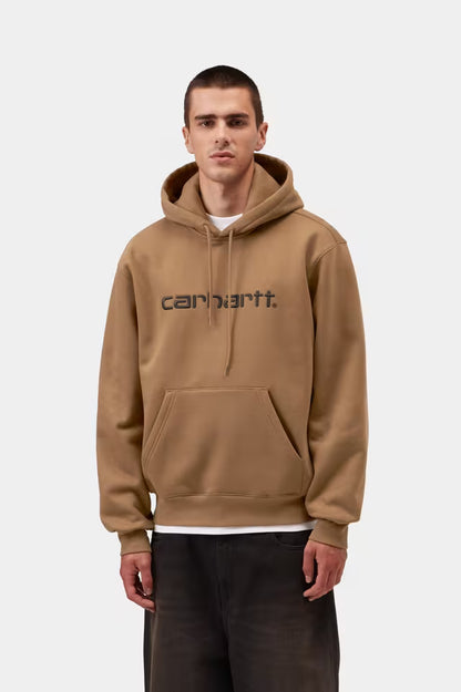 CARHARTT WIP HOODED CARHARTT SWEAT H BROWN/BLACK