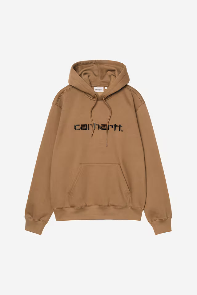 CARHARTT WIP HOODED CARHARTT SWEAT H BROWN/BLACK