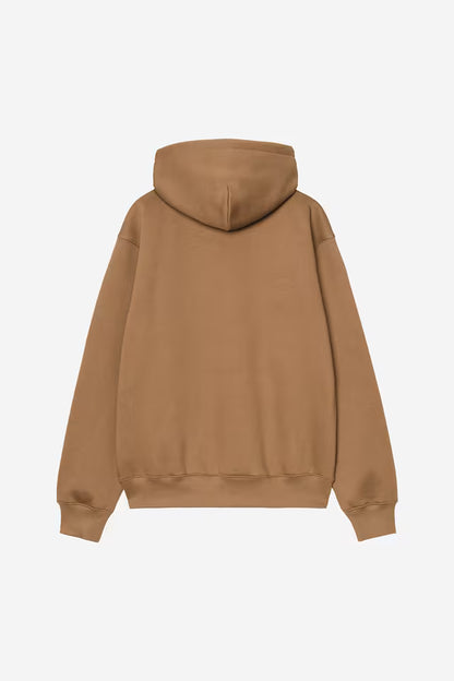 CARHARTT WIP HOODED CARHARTT SWEAT H BROWN/BLACK
