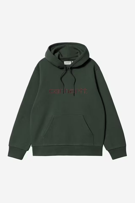 CARHARTT WIP HOODED CARHARTT SWEAT DARK SCARAB/PALISANDER