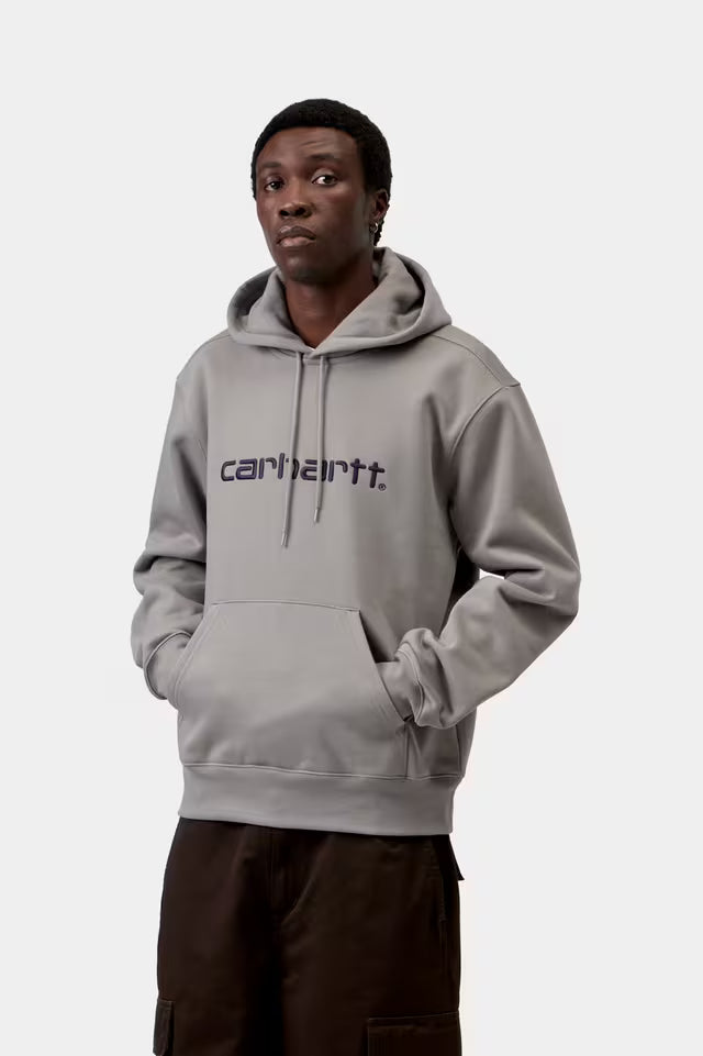 CARHARTT WIP HOODED CARHARTT SWEAT SHADY GREY/DARK NAVY