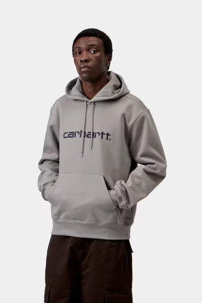 CARHARTT WIP HOODED CARHARTT SWEAT SHADY GREY/DARK NAVY