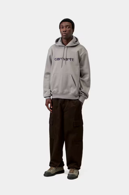 CARHARTT WIP HOODED CARHARTT SWEAT SHADY GREY/DARK NAVY