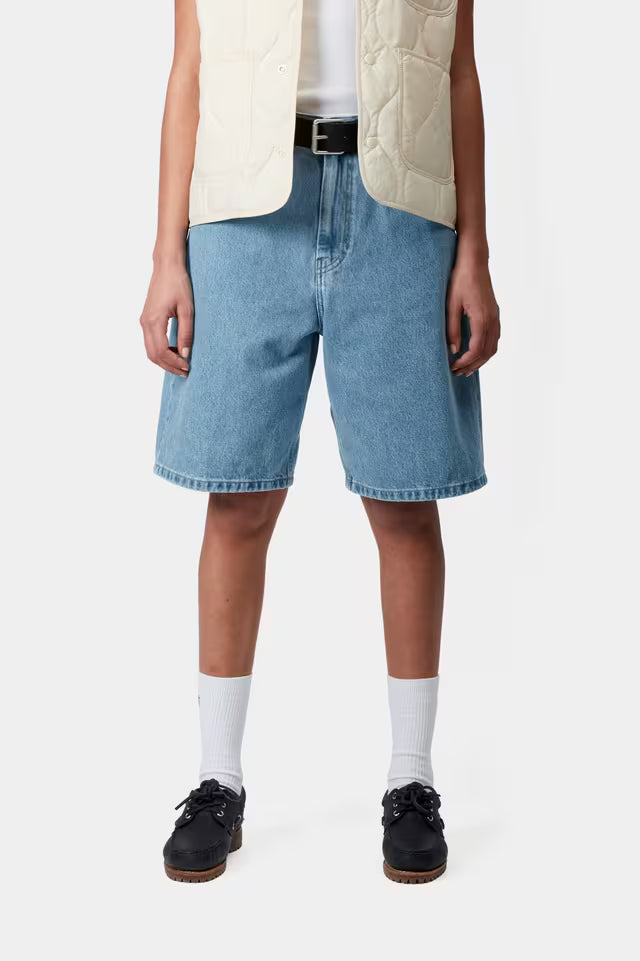 CARHARTT WIP W' BRANDON SHORT BLUE STONE BLEACHED