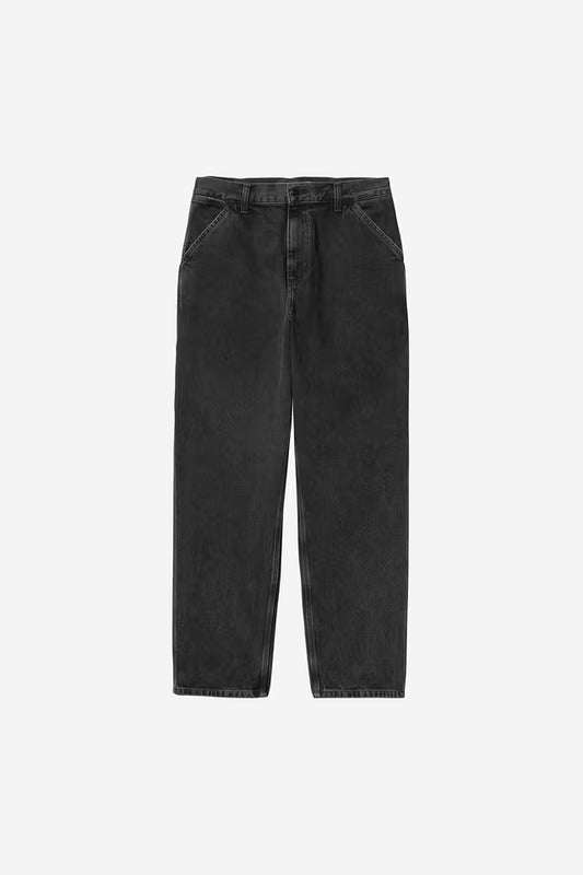 CARHARTT WIP SINGLE KNEE PANT BLACK STONE WASH