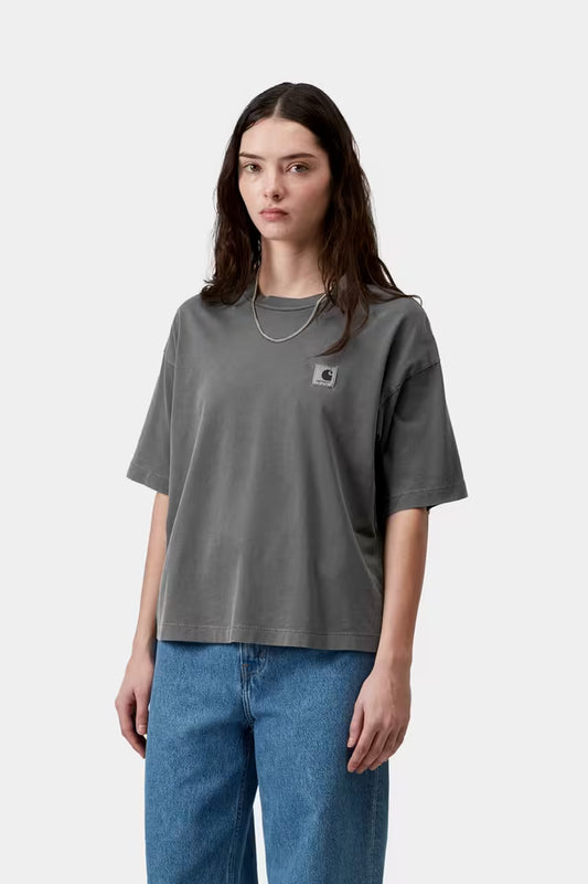 CARHARTT WIP W' NELSON T-SHIRT BLACK GARMENT DYED