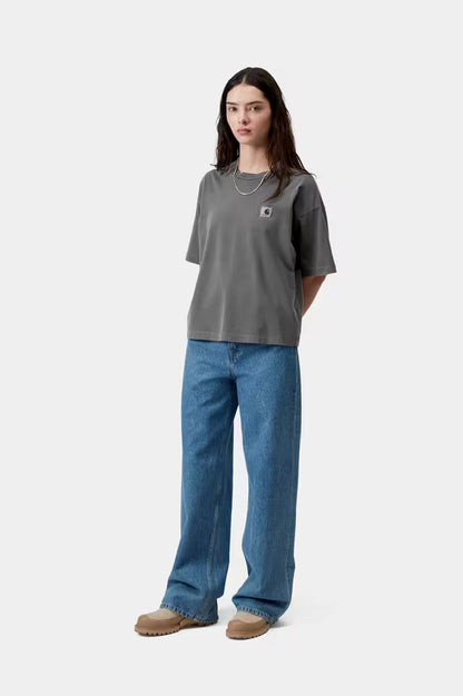 CARHARTT WIP W' NELSON T-SHIRT BLACK GARMENT DYED