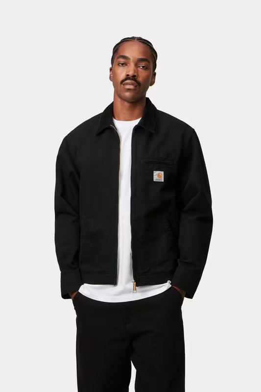 CARHARTT WIP DETROIT JACKET BLACK RINSED