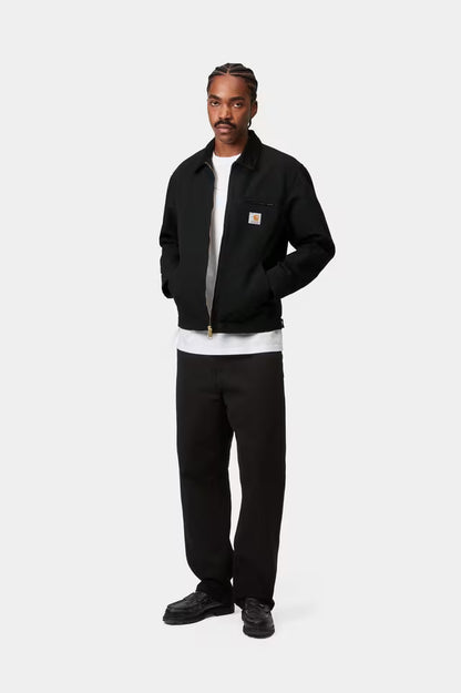 CARHARTT WIP DETROIT JACKET BLACK RINSED