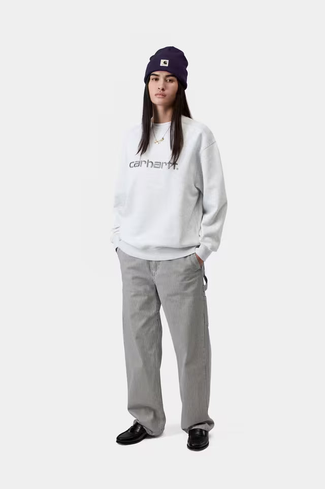CARHARTT WIP W' CARHARTT SWEAT ASH HEATHER/COZY PUEPLE