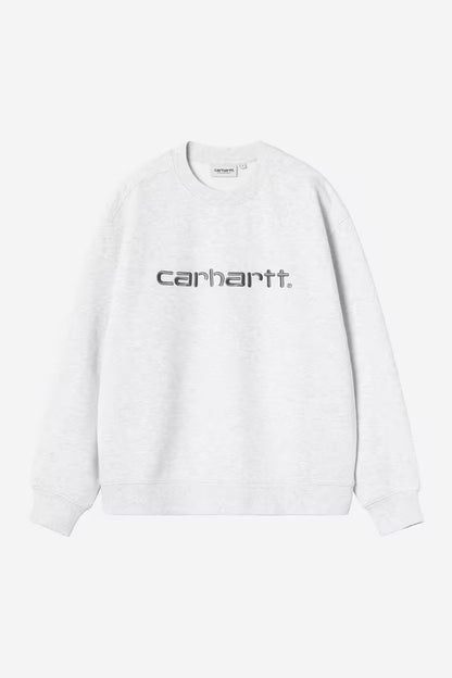 CARHARTT WIP W' CARHARTT SWEAT ASH HEATHER/COZY PUEPLE