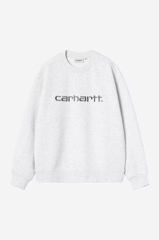 CARHARTT WIP W' CARHARTT SWEAT ASH HEATHER/COZY PUEPLE