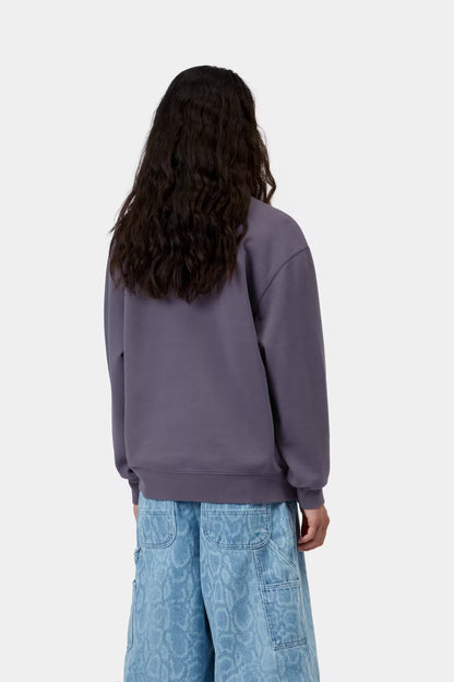 CARHARTT WIP W' CARHARTT SWEAT SHADY PURPLE/DARK NAVY