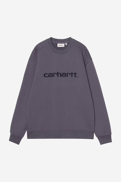 CARHARTT WIP W' CARHARTT SWEAT SHADY PURPLE/DARK NAVY