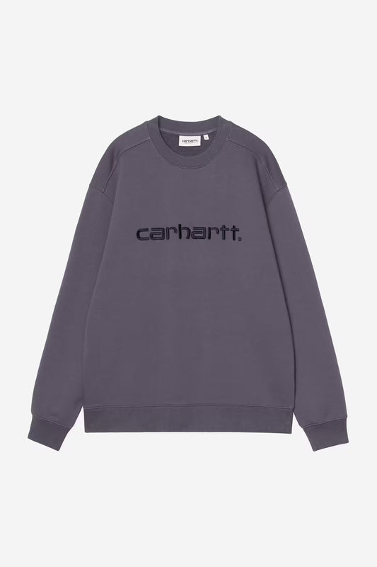 CARHARTT WIP W' CARHARTT SWEAT SHADY PURPLE/DARK NAVY