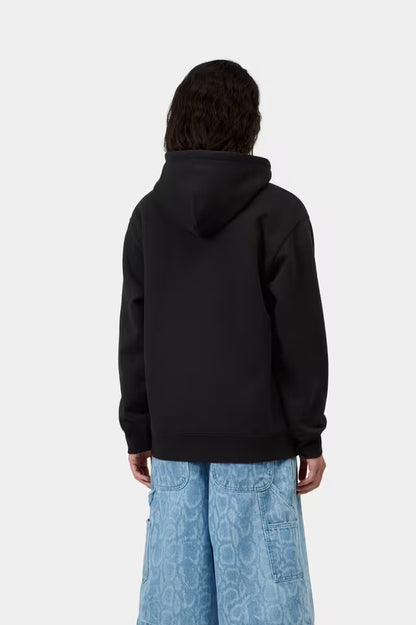 CARHARTT WIP W' HOODED CARHARTT SWEAT BLACK/HORTENSIA