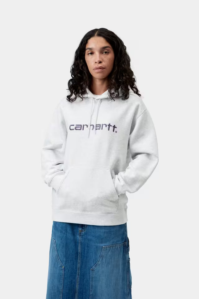 CARHARTT WIP W' HOODED CARHARTT SWEAT ASH HEATHER