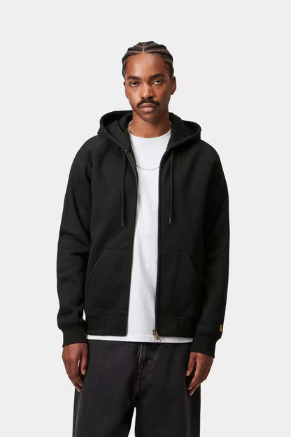 CARHARTT WIP HOODED CHASE JACKET BLACK